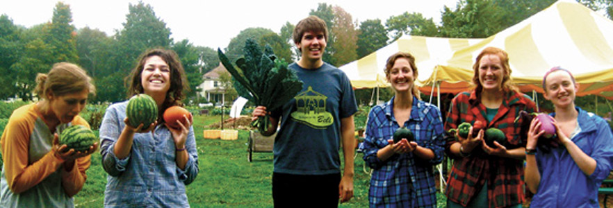 Students with produce