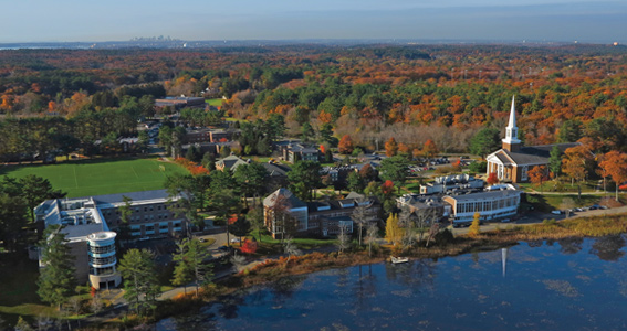 Aerial photo of Gordon College campus