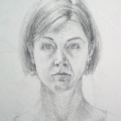 Michelle Arnold Paine self-portrait drawing