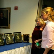 Whitney Earle surveys the Honor plaques