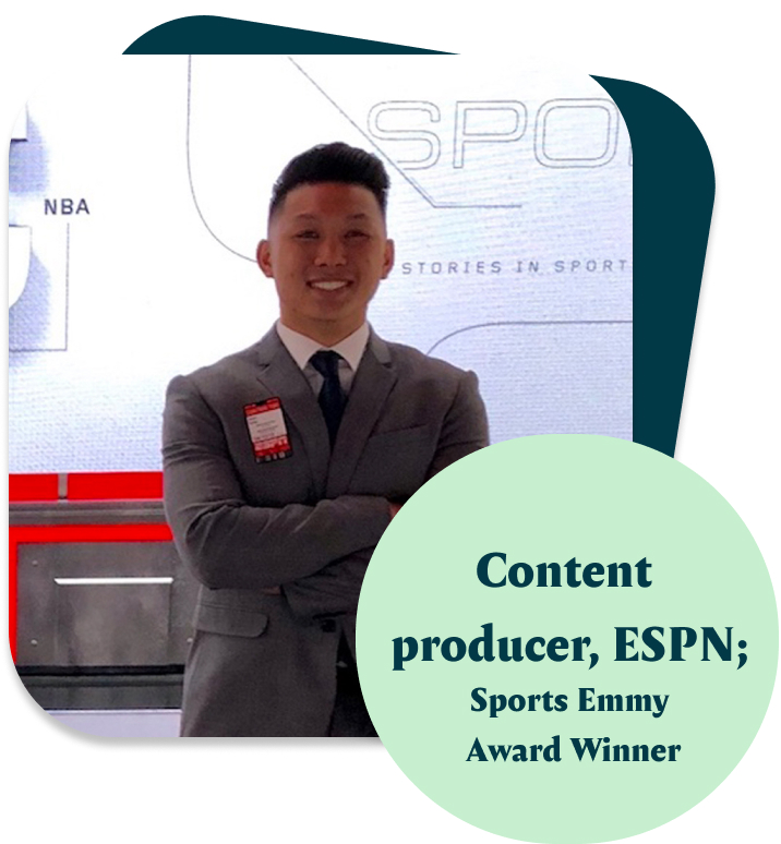 photo of Jaren Yang, a class of 2018 graduate of Gordon College who is now a content producer at ESPN and a Sports Emmy Award Winner.