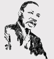 MLK fingerprint portrait