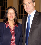 Salem mayor Kim Driscoll with Mark Sargent