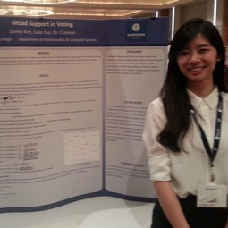 Sunny Kim presenting her summer research