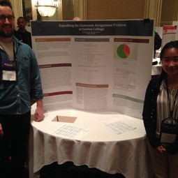 Kevin and Sarah presenting their research