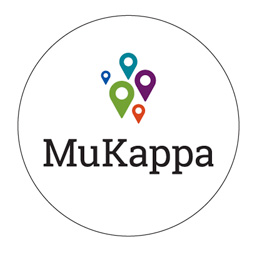MuKappa logo map pins