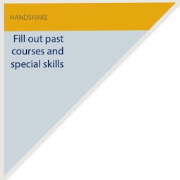 Fill out past courses and special skills