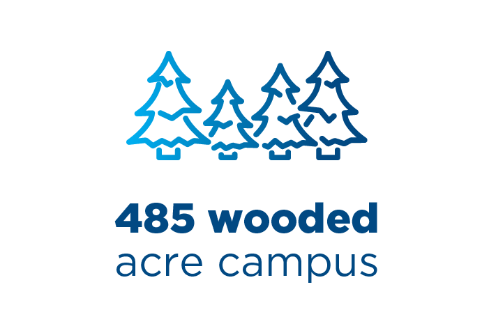 485 wooded acre campus