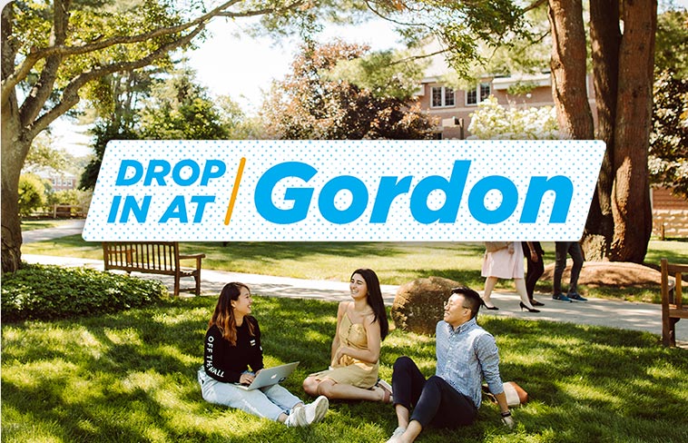 Drop in at Gordon: students sitting on campus