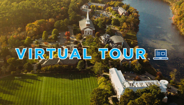 aerial view of campus virtual tour